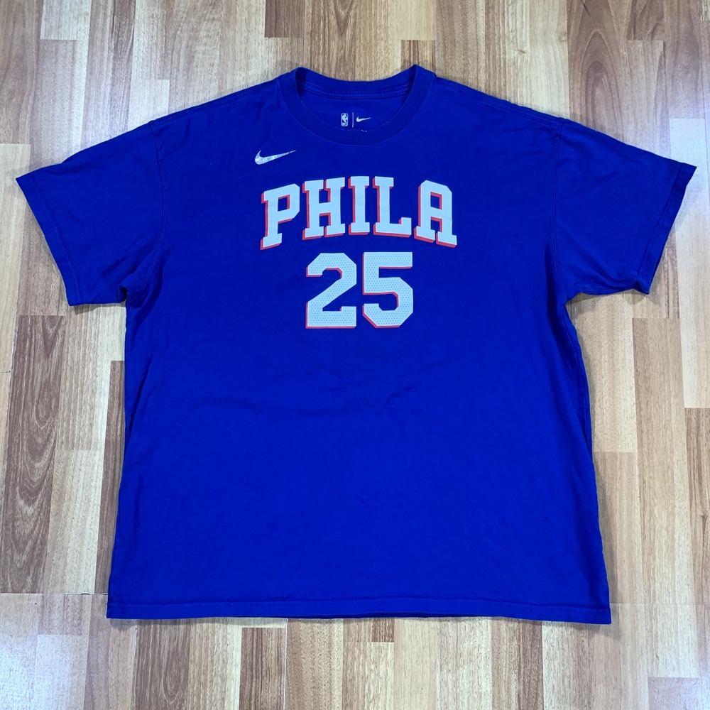 Nike Shirt Mens Extra Large Blue Philadelphia 76ers Ben Simmons Basketball Tee